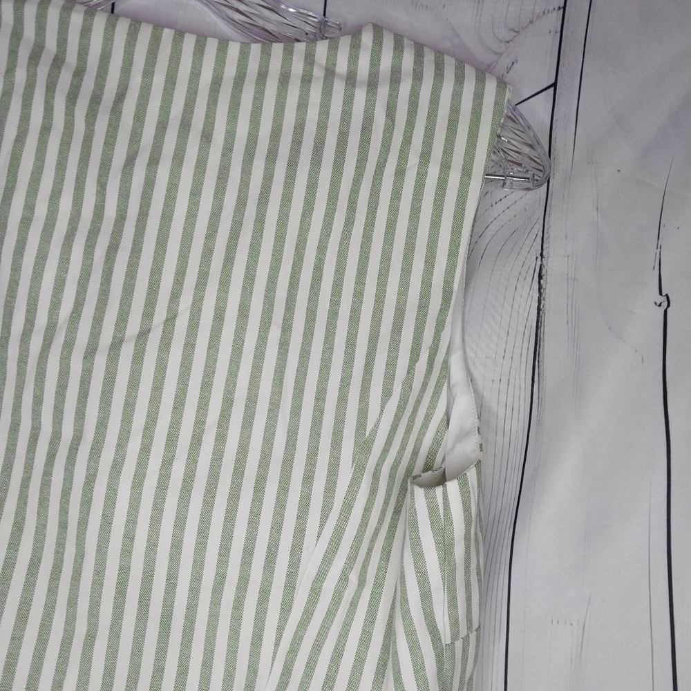 Cider Green And White Striped Women's Cropped Vest NWT - Picture 6 of 8